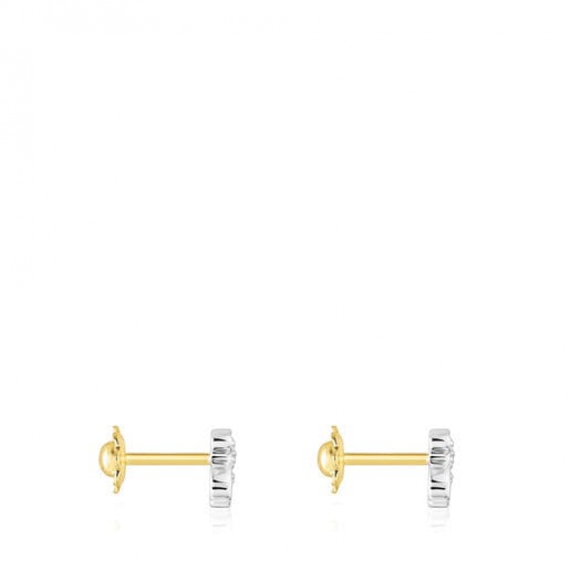 Tous Puppies Small Women's Earrings 18k Gold | QCO694087 | Usa