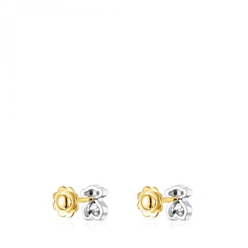 Tous Puppies Small Women's Earrings 18k Gold | QCO694087 | Usa