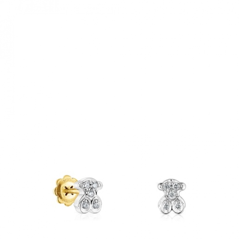 Tous Puppies Small Women\'s Earrings 18k Gold | QCO694087 | Usa