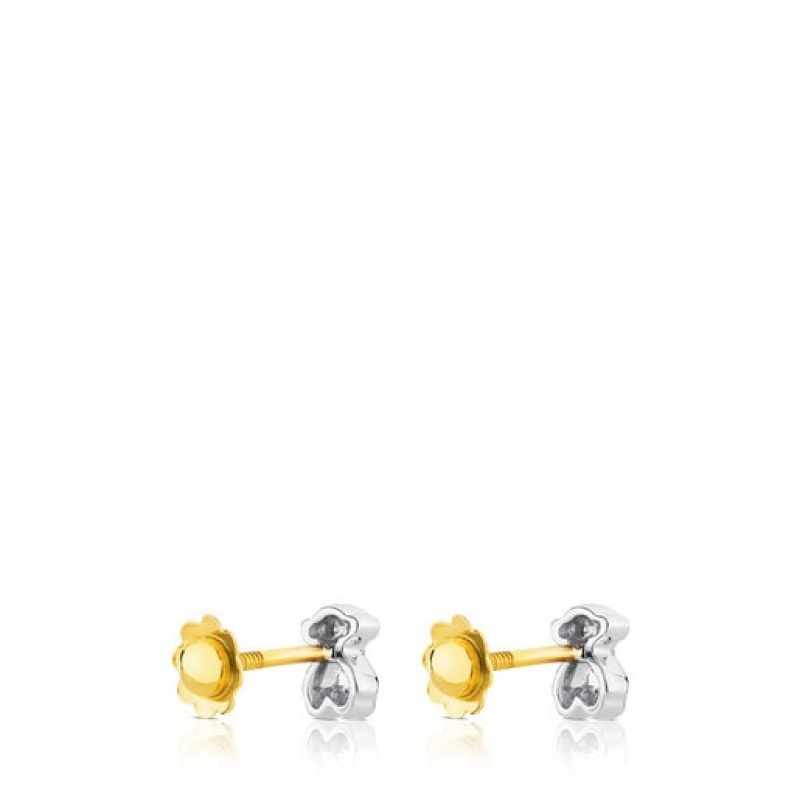 Tous Puppies Small Women's Earrings 18k Gold | FTM052437 | Usa