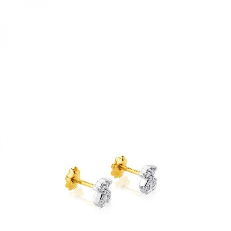 Tous Puppies Small Women's Earrings 18k Gold | FTM052437 | Usa