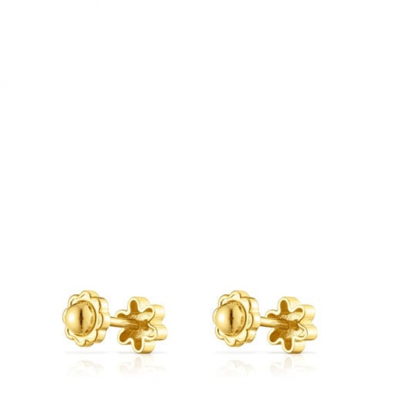 Tous Puppies Small Women's Earrings 18k Gold | PYQ940267 | Usa