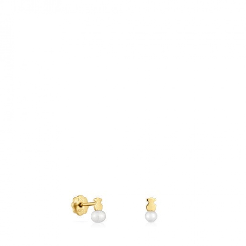 Tous Puppies Small Women\'s Earrings 18k Gold | EKD857243 | Usa