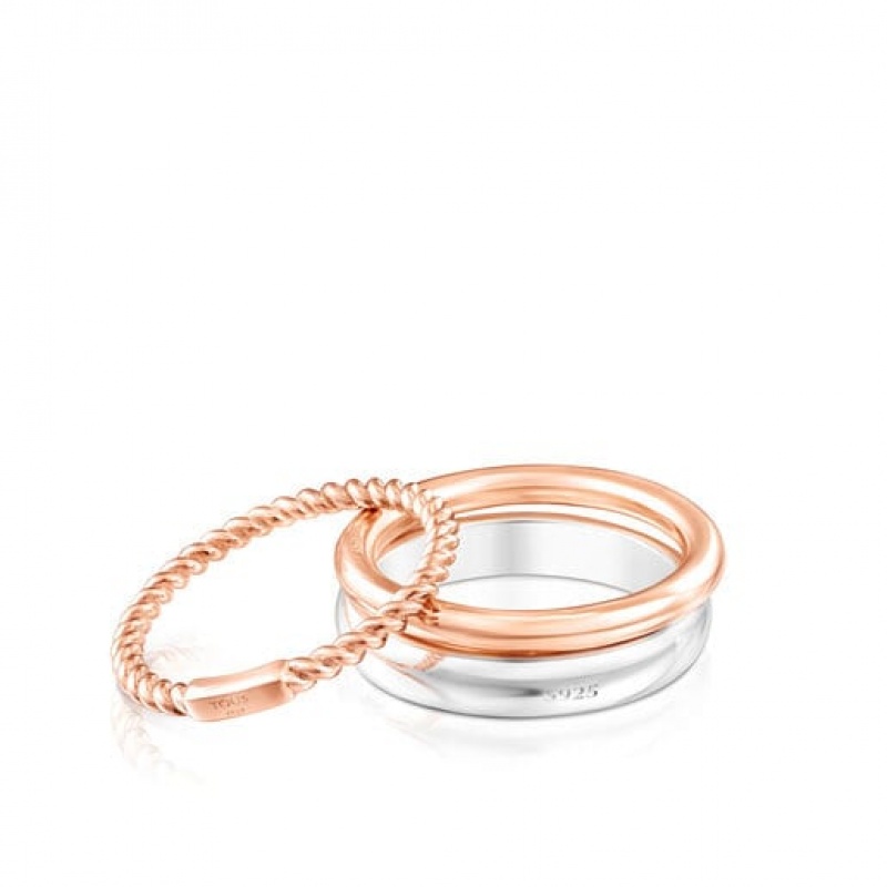 Tous Ring Mix Small Women's Rings 18k Gold | QMW780495 | Usa