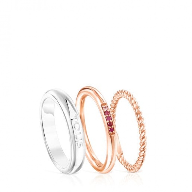 Tous Ring Mix Small Women\'s Rings 18k Gold | QMW780495 | Usa