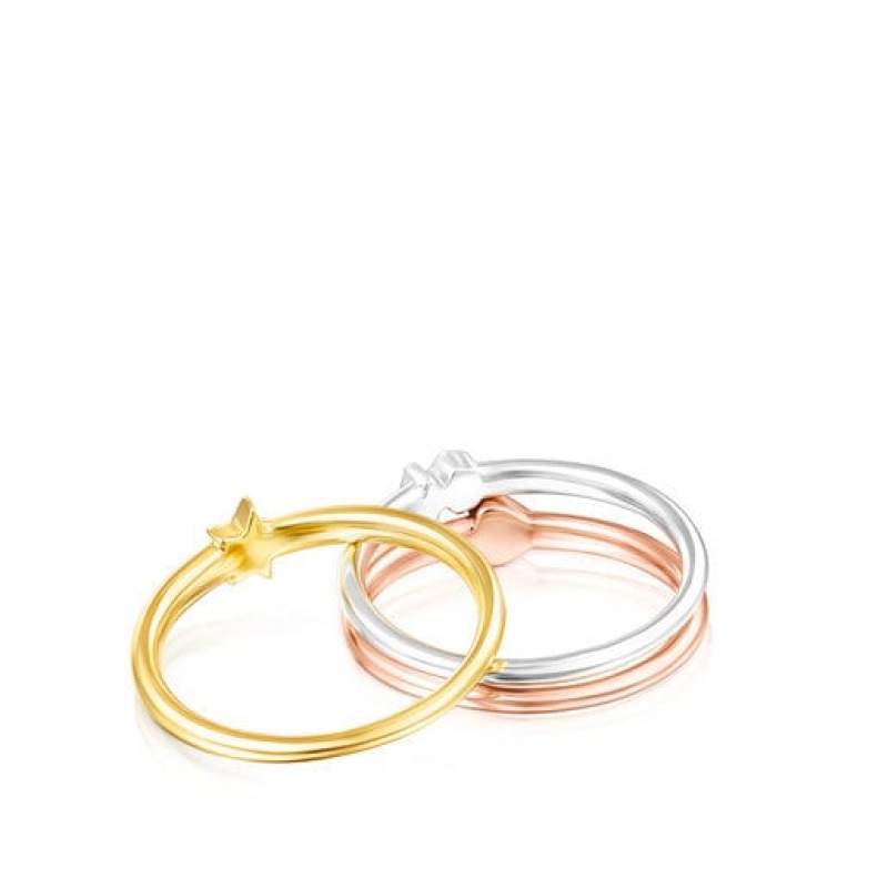 Tous Ring Mix Small Women's Rings 18k Gold | YZI649150 | Usa