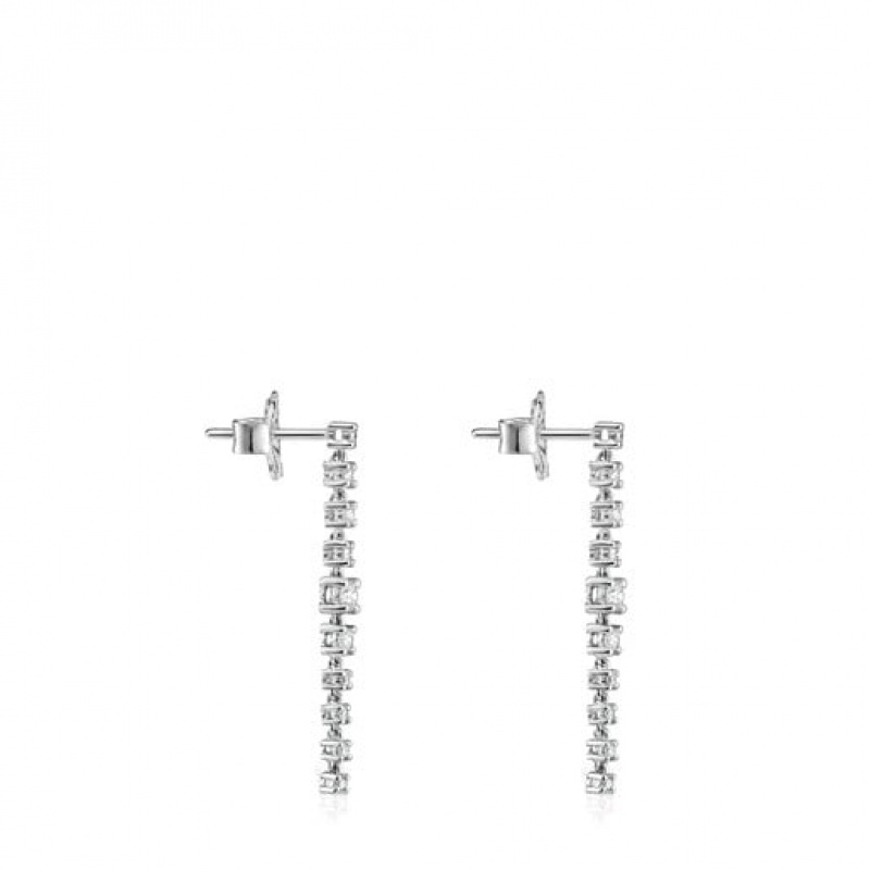 Tous Riviere Long Women's Earrings 18k Gold | LEG418975 | Usa