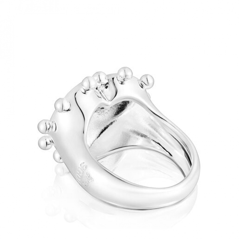 Tous San Valentín Large Women's Rings Silver | LPA290316 | Usa