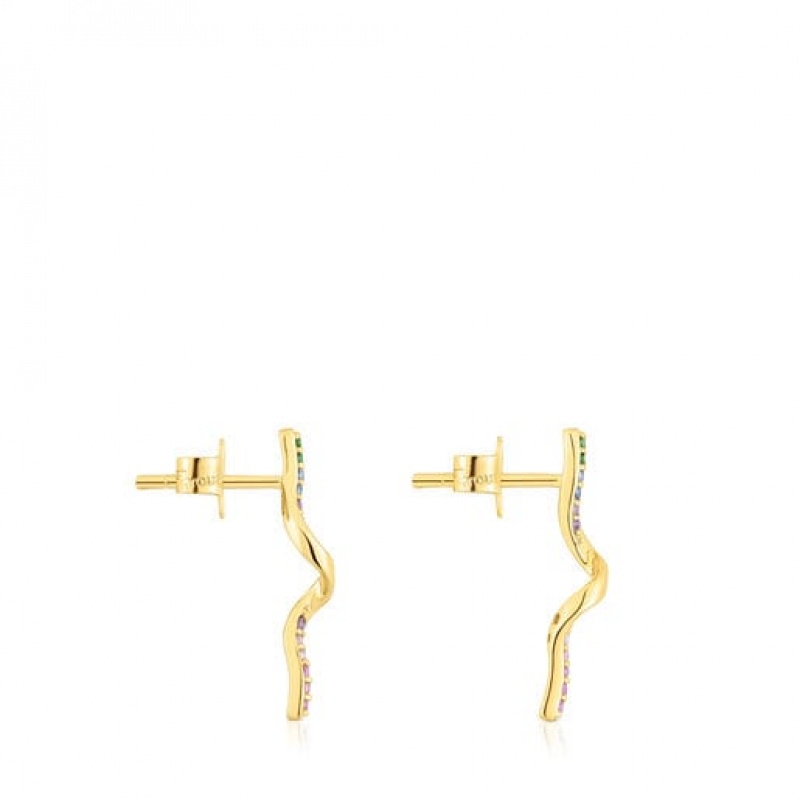 Tous St. Tropez Long Women's Earrings 18k Gold | DAV178230 | Usa