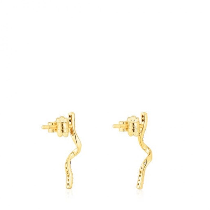 Tous St. Tropez Long Women's Earrings 18k Gold | DAV178230 | Usa