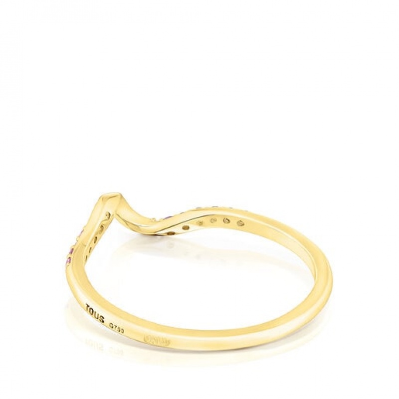 Tous St. Tropez Small Women's Rings 18k Gold | MXU137940 | Usa