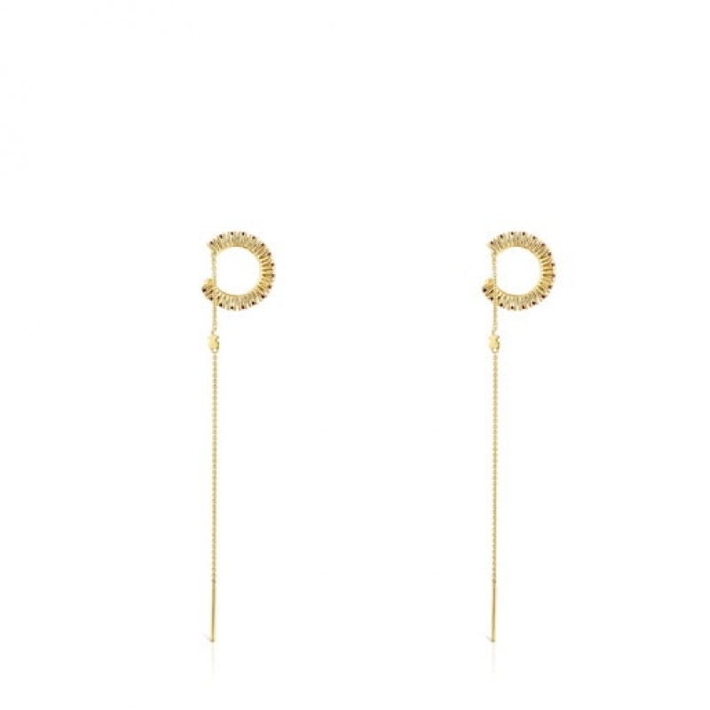 Tous Straight Ear Cuff Women's Earrings 18k Gold | FNK025376 | Usa