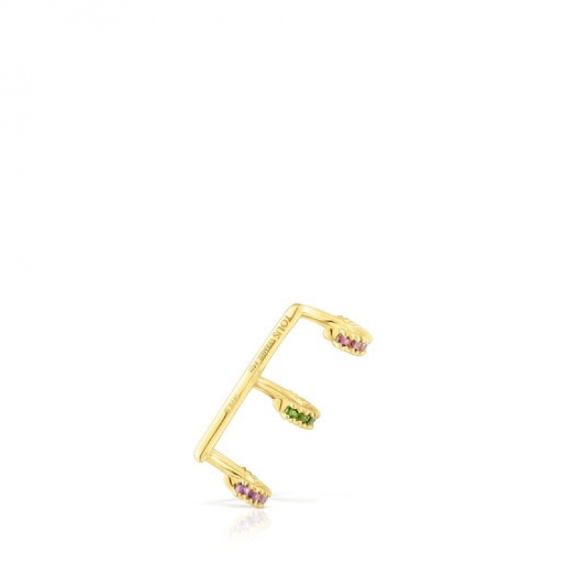 Tous Straight Individual Women's Earrings 18k Gold | FHC642703 | Usa