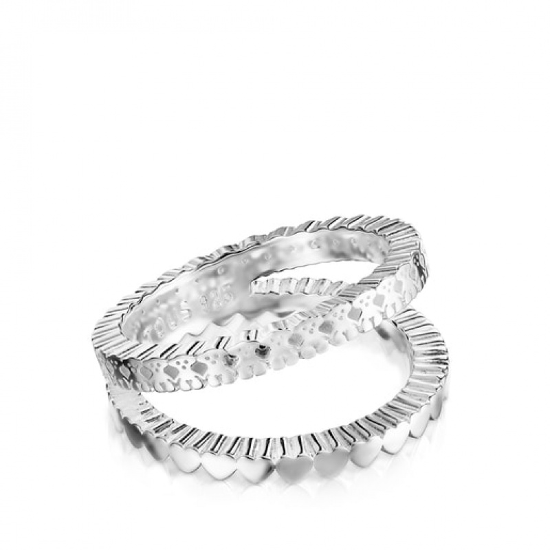 Tous Straight Medium Women's Rings Silver | MJK102365 | Usa