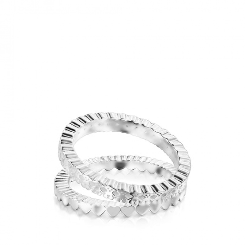 Tous Straight Medium Women's Rings Silver | MJK102365 | Usa