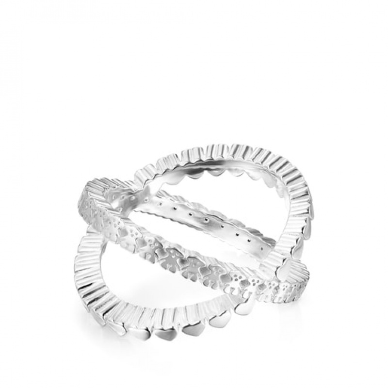 Tous Straight Medium Women's Rings Silver | IOV249018 | Usa