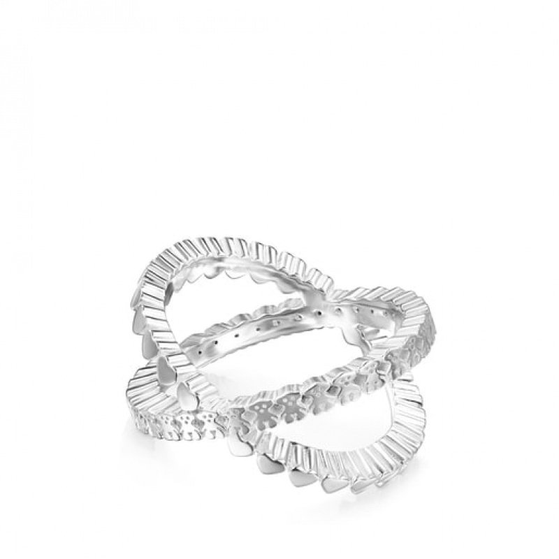 Tous Straight Medium Women's Rings Silver | IOV249018 | Usa