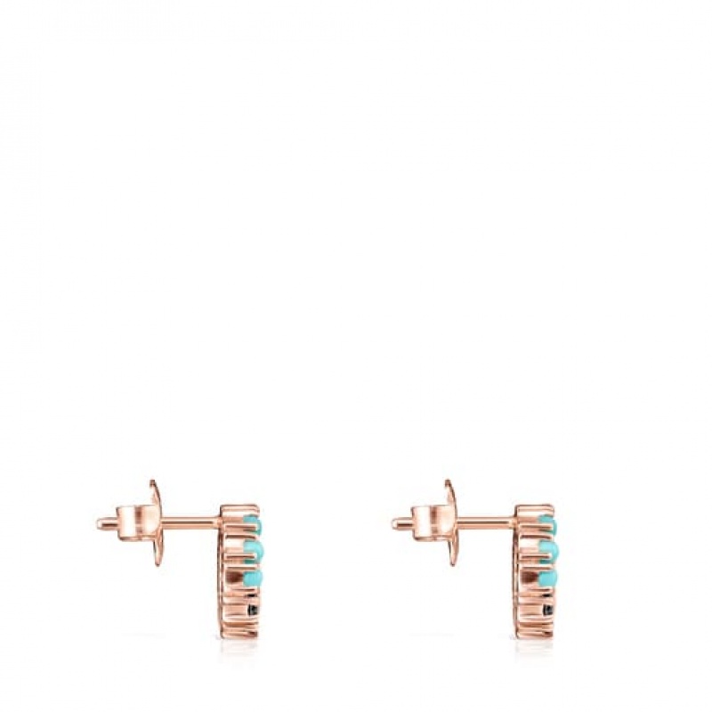 Tous Straight Small Women's Earrings 18k Gold | IVL012769 | Usa