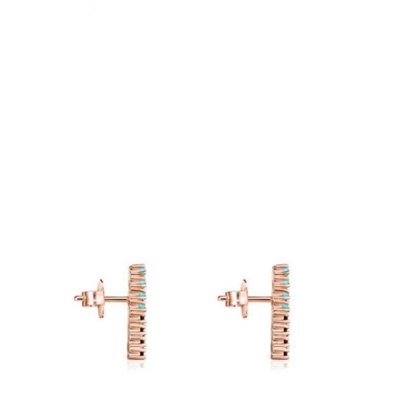 Tous Straight Small Women's Earrings 18k Gold | CSP036517 | Usa