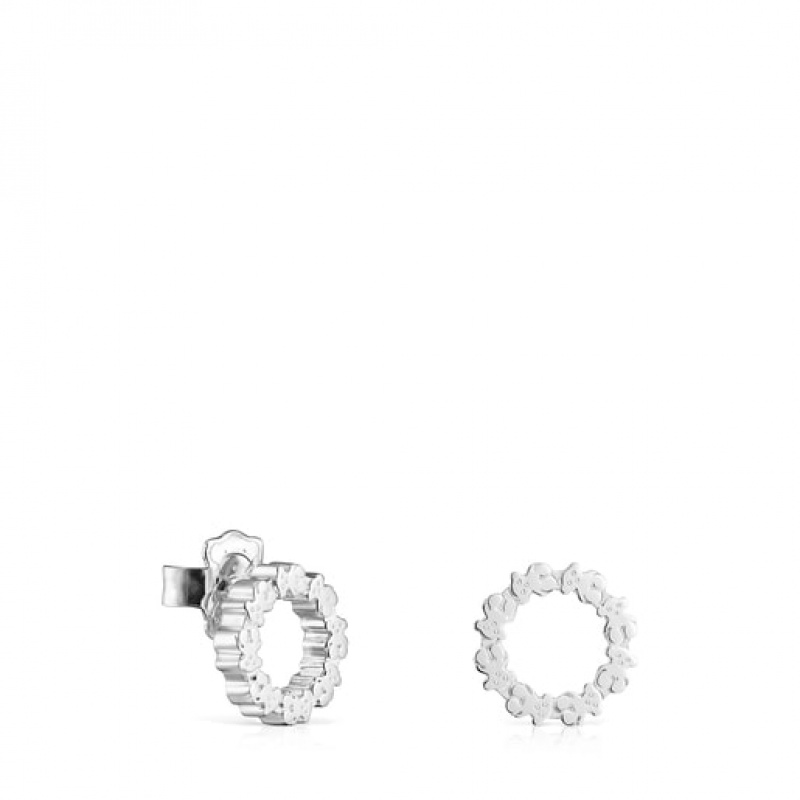 Tous Straight Small Women\'s Earrings Silver | YWU268943 | Usa