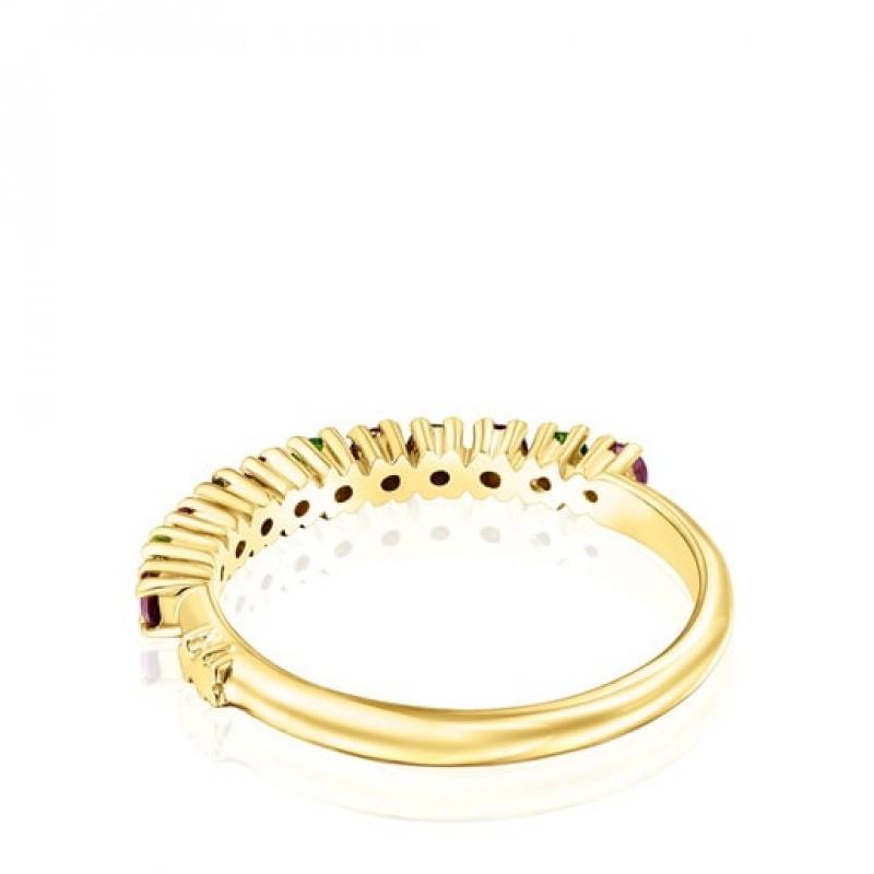 Tous Straight Small Women's Rings 18k Gold | PUJ371645 | Usa