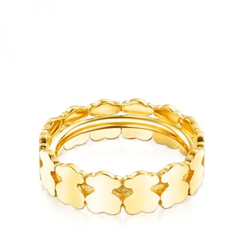 Tous Straight Small Women's Rings 18k Gold | GQE061542 | Usa