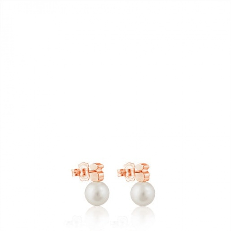 Tous Super Micro Pearl Women's Earrings 18k Gold | YDP731085 | Usa