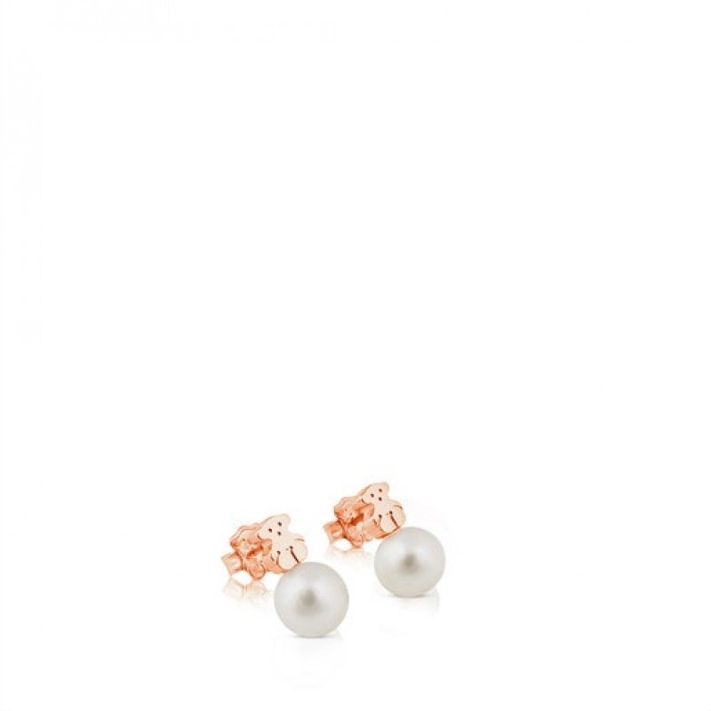 Tous Super Micro Pearl Women's Earrings 18k Gold | YDP731085 | Usa