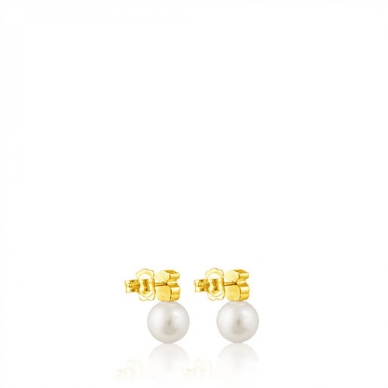 Tous Sweet Dolls Pearl Women's Earrings 18k Gold | OGJ792403 | Usa