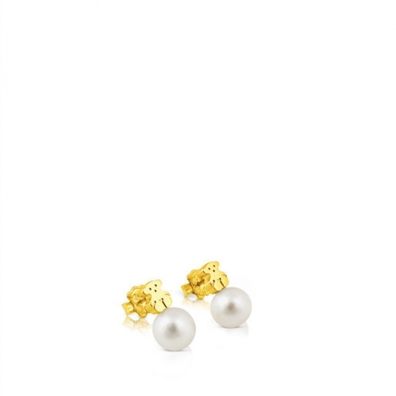 Tous Sweet Dolls Pearl Women's Earrings 18k Gold | OGJ792403 | Usa