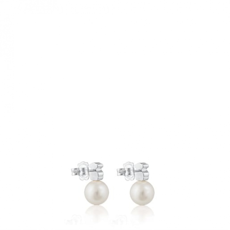 Tous Sweet Dolls Pearl Women's Earrings Silver | CIT127465 | Usa