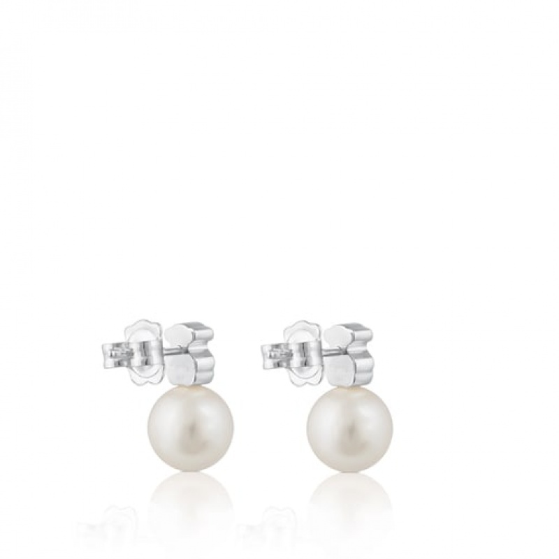 Tous Sweet Dolls Pearl Women's Earrings Silver | CIT127465 | Usa