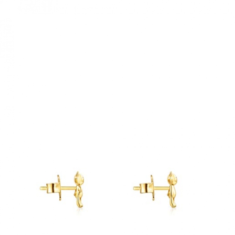 Tous Teddy Bear Small Women's Earrings 18k Gold | WNM189053 | Usa