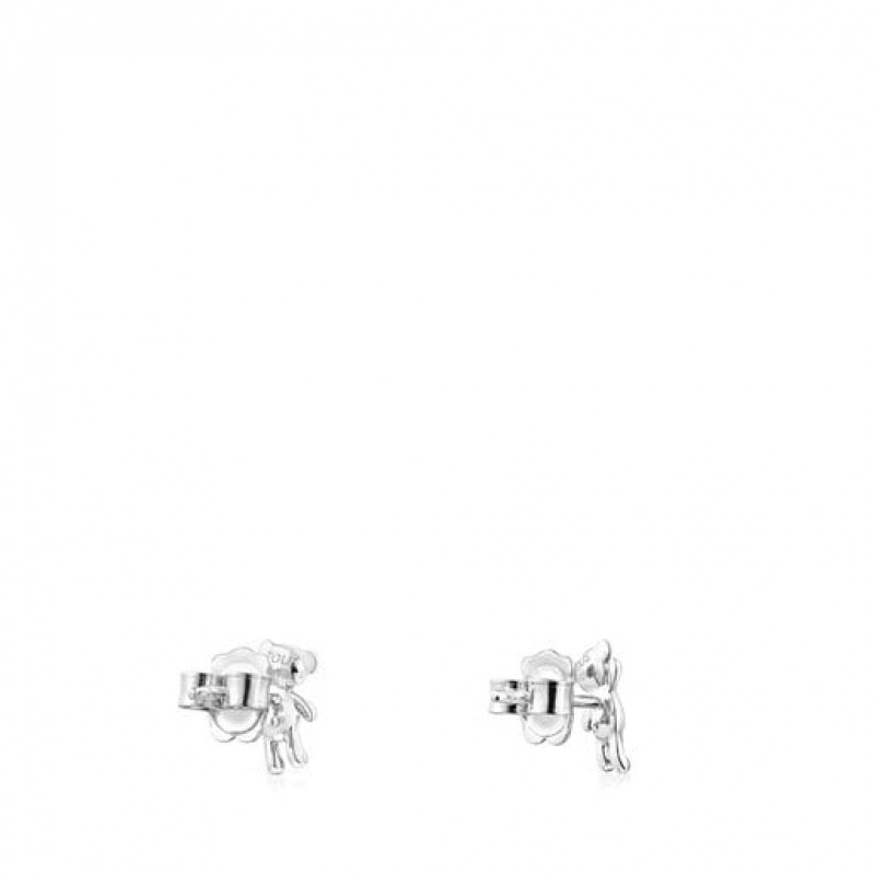 Tous Teddy Bear Small Women's Earrings Silver | IJQ892753 | Usa