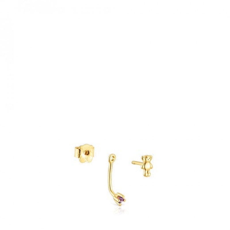 Tous Teddy Bear Women's Earrings 18k Gold | AQI786902 | Usa