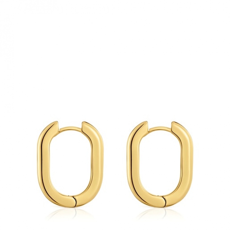 Tous Tous Basics Hoop Women's Earrings 18k Gold | CFB498270 | Usa