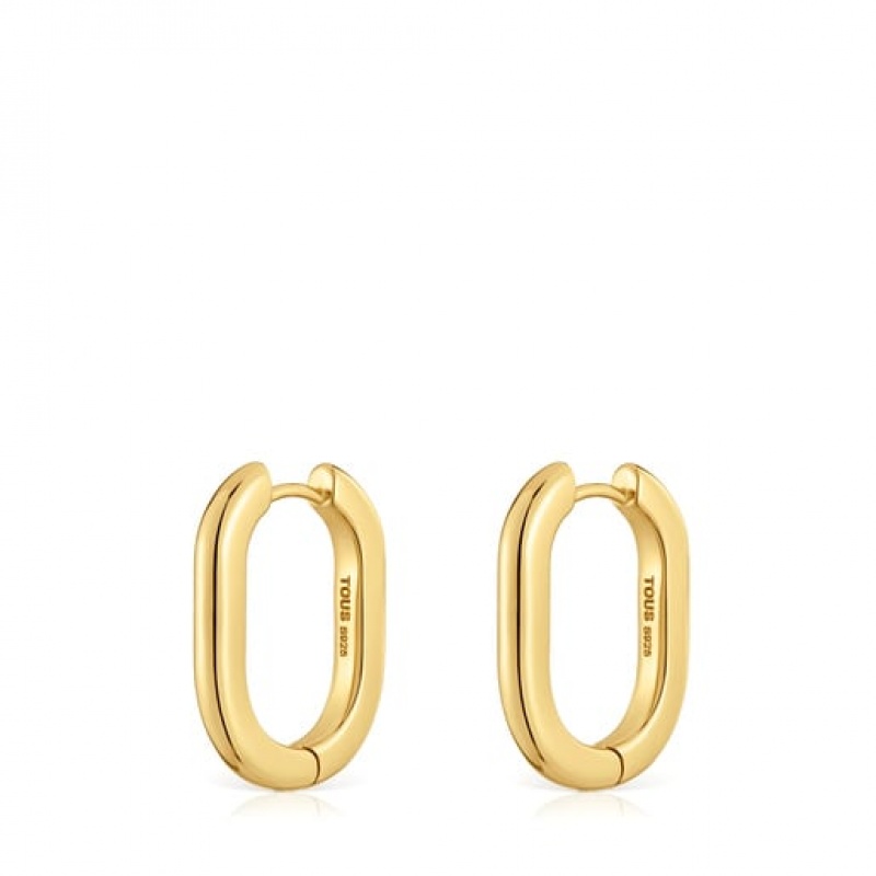 Tous Tous Basics Hoop Women's Earrings 18k Gold | CFB498270 | Usa