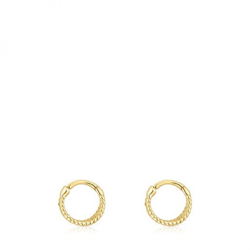 Tous Tous Basics Hoop Women's Earrings 18k Gold | CQN496871 | Usa