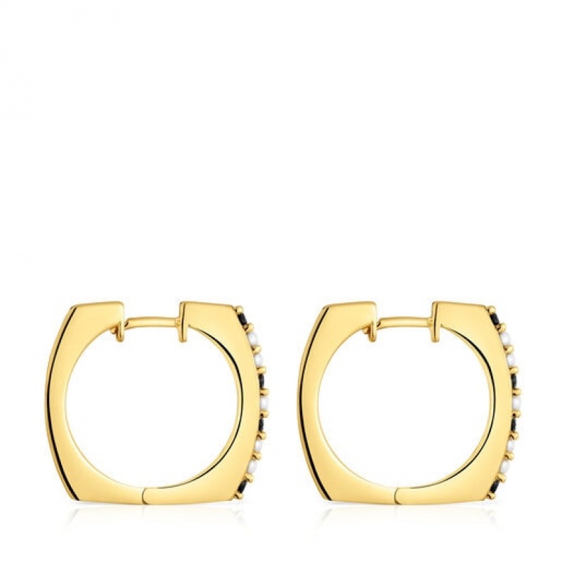 Tous Tous Basics Hoop Women's Earrings 18k Gold | VUX571832 | Usa