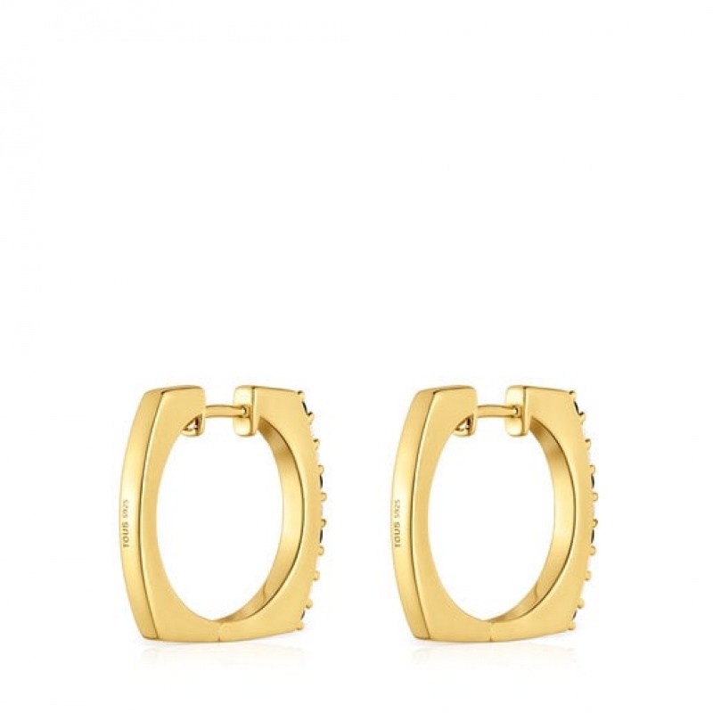 Tous Tous Basics Hoop Women's Earrings 18k Gold | VUX571832 | Usa