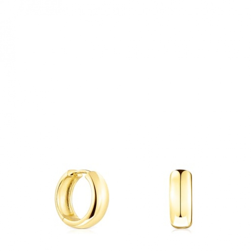 Tous Tous Basics Hoop Women\'s Earrings 18k Gold | UHA397154 | Usa