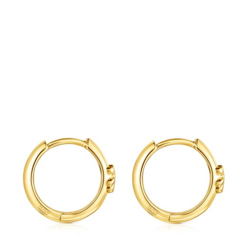 Tous Tous Basics Hoop Women's Earrings 18k Gold | AQE542713 | Usa