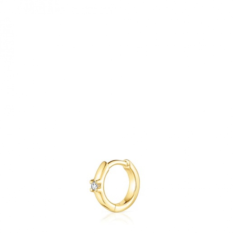 Tous Tous Basics Hoop Women's Earrings 18k Gold | UAD012856 | Usa