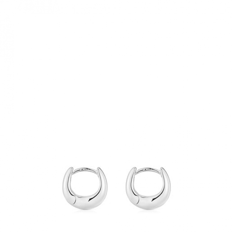 Tous Tous Basics Hoop Women's Earrings Silver | HPE847019 | Usa