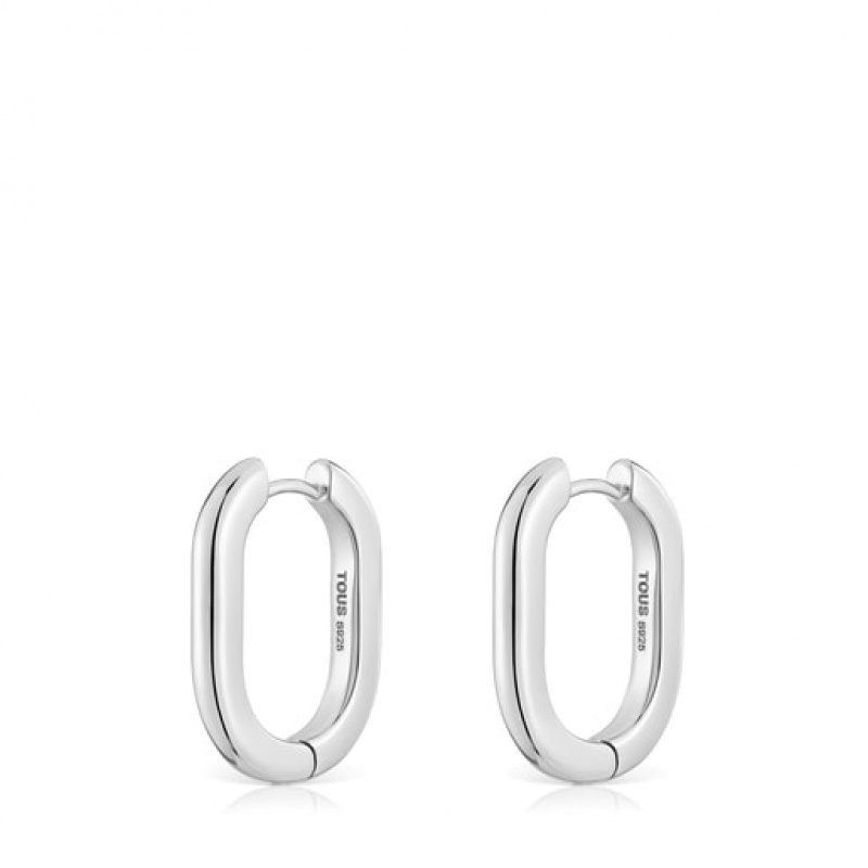 Tous Tous Basics Hoop Women's Earrings Silver | KIO164927 | Usa