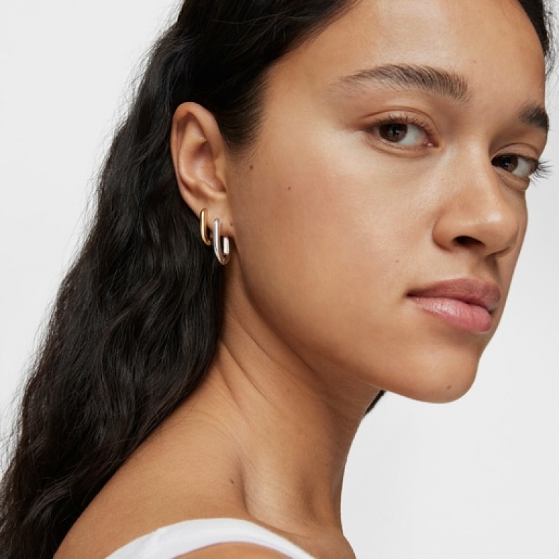 Tous Tous Basics Hoop Women's Earrings Silver | KIO164927 | Usa