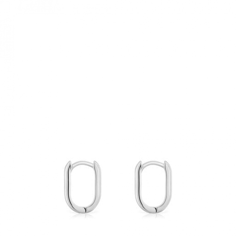 Tous Tous Basics Hoop Women's Earrings Silver | LKV473289 | Usa