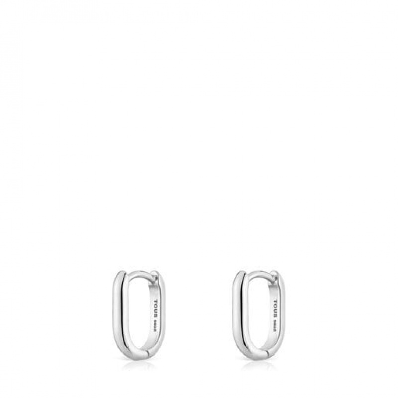 Tous Tous Basics Hoop Women's Earrings Silver | LKV473289 | Usa