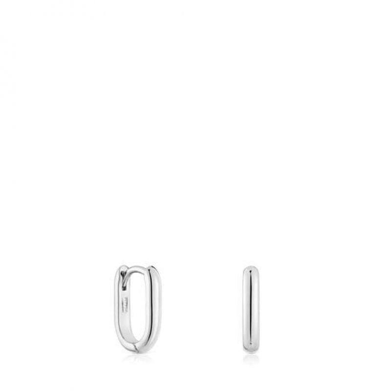 Tous Tous Basics Hoop Women\'s Earrings Silver | LKV473289 | Usa