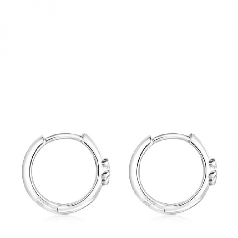 Tous Tous Basics Hoop Women's Earrings Silver | RIJ452690 | Usa